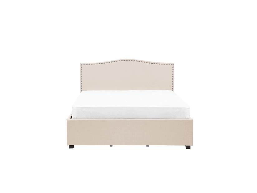 Manželská posteľ 180 cm MONTHY (s roštom a úl. priestorom) (béžová)