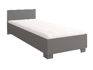 Jednolôžková posteľ 90 cm Oleg II (biela + sivá)
