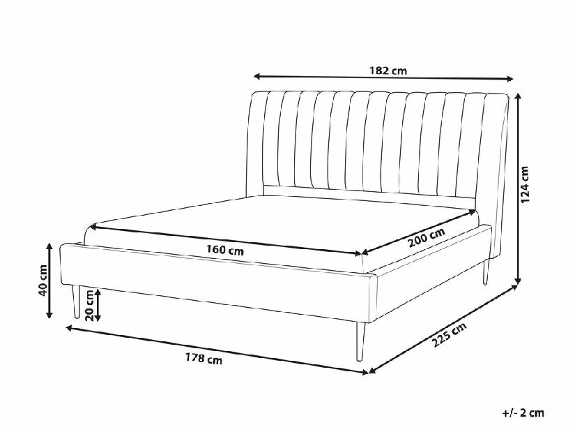 Manželská posteľ 160 cm Marvik (béžová)