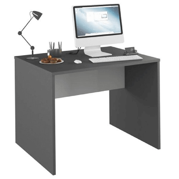 Písací stôl Hamila NEW TYP 12 (grafit + biela)