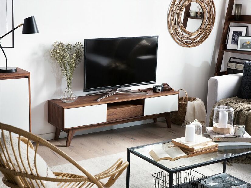 TV stolík/skrinka Erna (tmavé drevo)