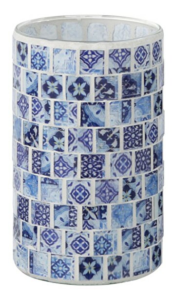 Sklo Jolipa Na čajovú sviečku Salty Denim (9x9x9cm) (Modrá)