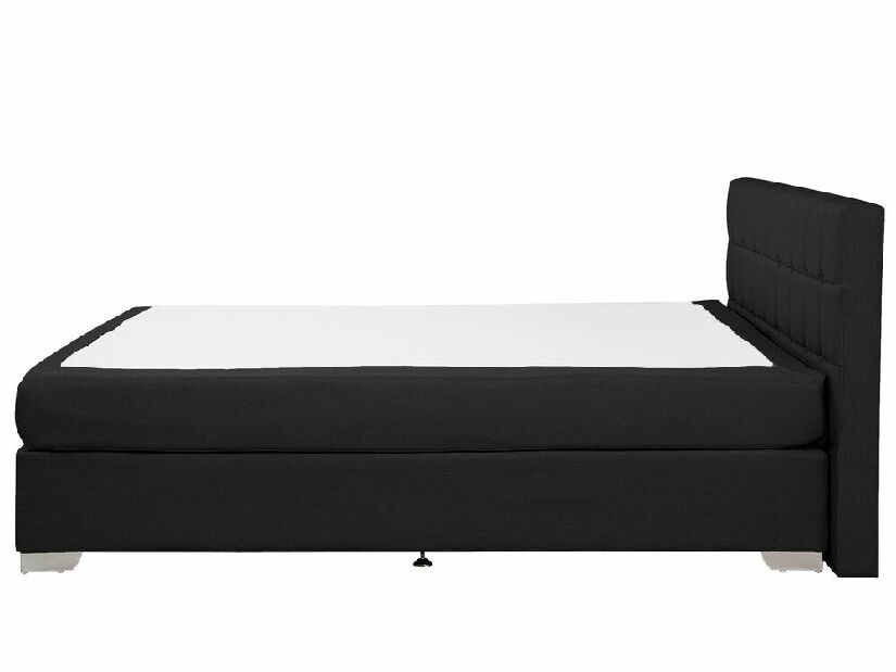 Manželská posteľ Boxspring 160 cm ADIR (s matracmi) (čierna)