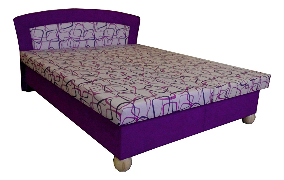 Manželská posteľ 160 cm Brigita 160N (fialová) (s matracom)