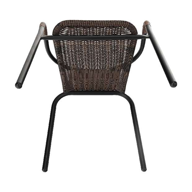Záhradná stolička Durley (hnedá + čierna)