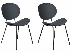 Set 2 ks jedálenských stoličiek Sarrah (čierna) 