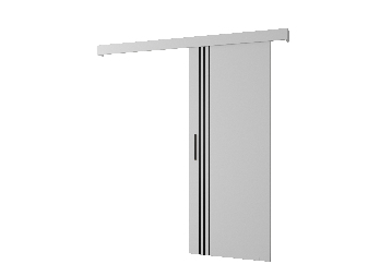 Posuvné dvere 90 cm Sharlene VI (biela matná + biela matná + čierna)