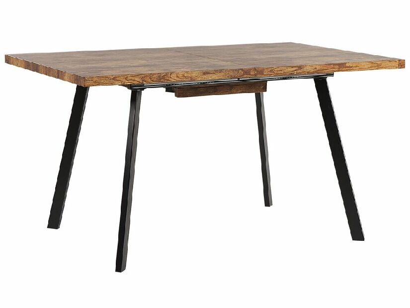 Jedálenský stôl HAWER (svetlé drevo + čierna) (pre 6 až 8 osôb)