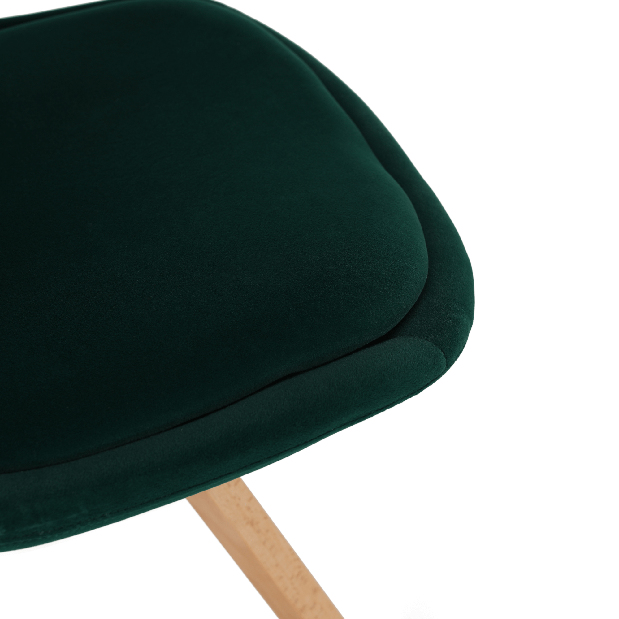 Jedálenská stolička Fra (smaragdová + buk)