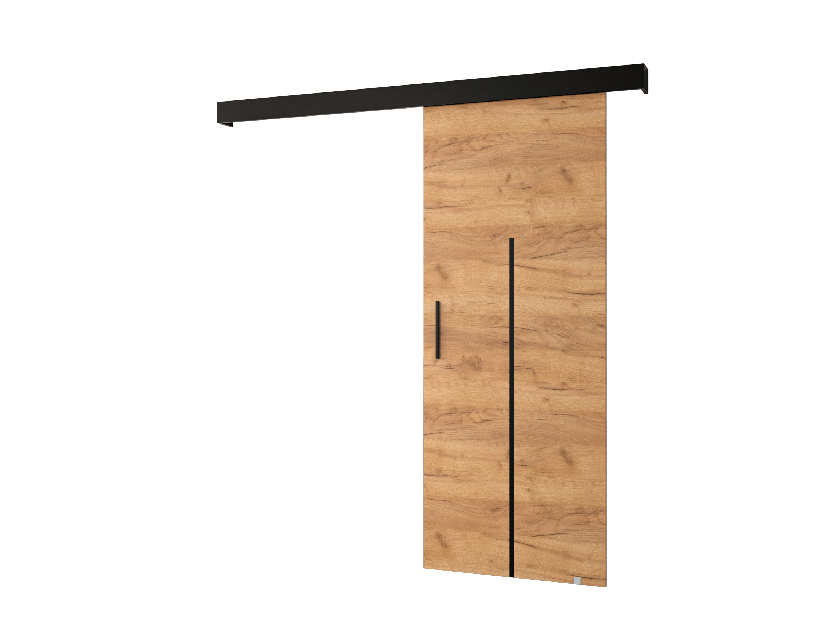 Posuvné dvere 90 cm Sharlene X (craft zlatý + čierna matná + čierna)