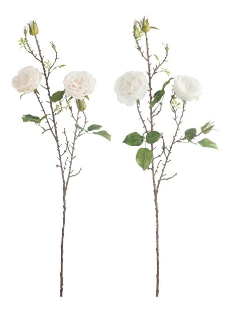 Kvetina Jolipa Ruža (15x10x88cm) (Biela + Ružová) (2ks)