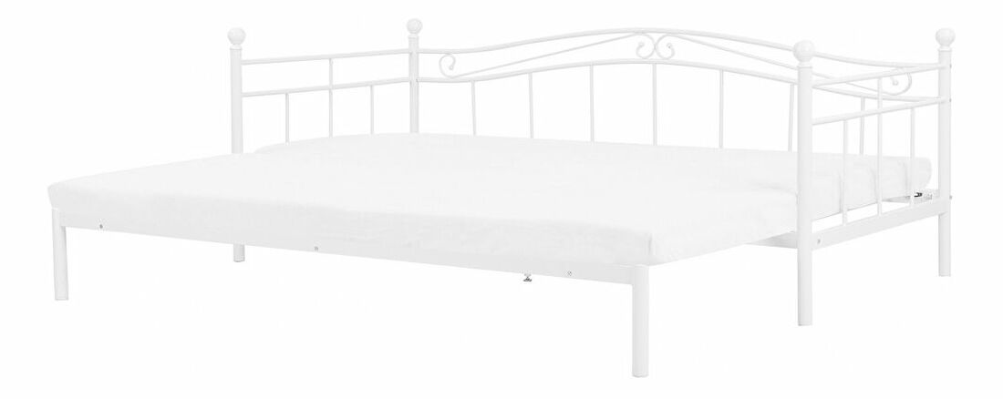 Jednolôžková posteľ 200 x 80 cm Toki (biela) (s roštom)