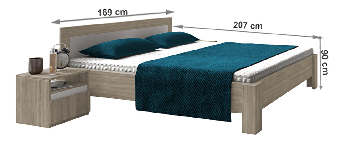 Manželská posteľ 160 cm Meldith