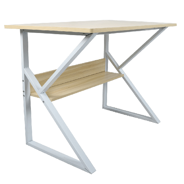 Písací stolík Torcor 80 (dub prírodný + biela) *výpredaj