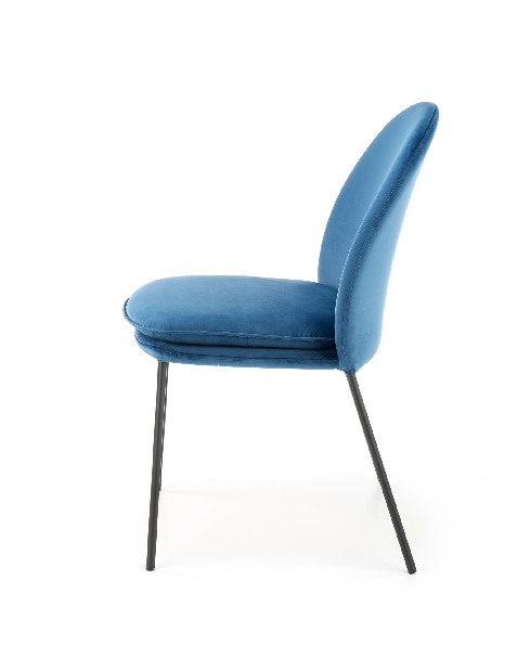 Jedálenská stolička Kemis (modrá + čierna)