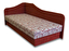 Jednolôžková posteľ (váľanda) 80 cm Lady 87 (Tehlová 41 + Dodo 1008) (L)