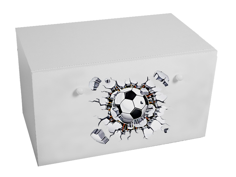 Úložný box pre deti Ione (biela + lopta)