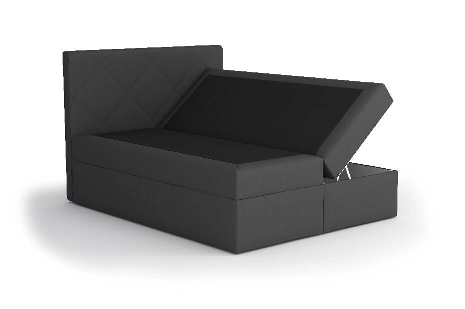 Manželská posteľ 180 cm Octavius (čierna) (s matracom)