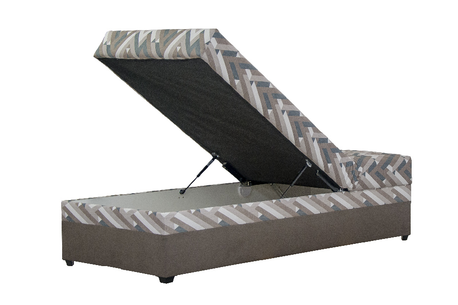 Jednolôžková posteľ 90 cm Blanár Evelína (hnedá) (s roštom a matracom Alena)