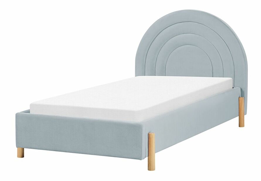 Jednolôžková posteľ 90 cm Annesile (modrá) (s roštom)