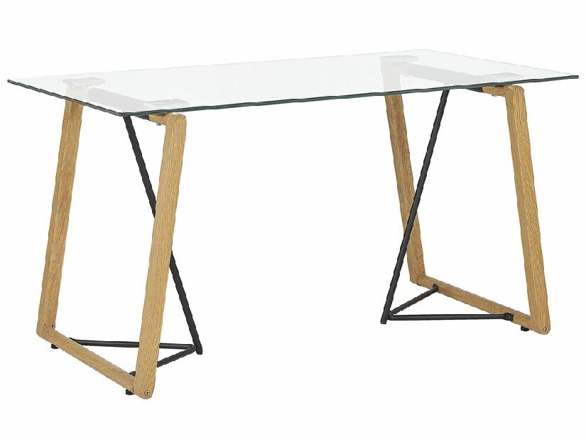 Jedálenský stôl TAMIRA (čierna + sklo) (pre 6 osôb)
