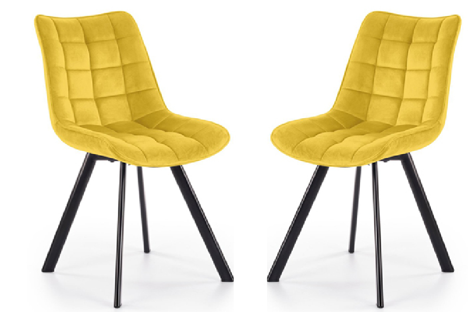 Set 2 ks. jedálenských stoličiek K332 (žltá) *výpredaj