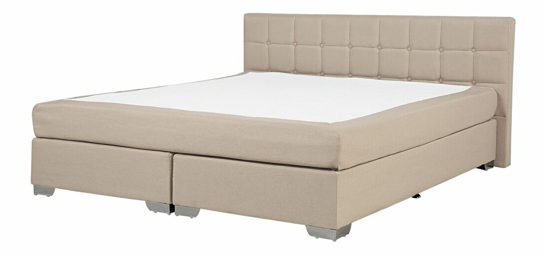 Manželská posteľ Boxspring 180 cm ADIR (s matracmi) (béžová)