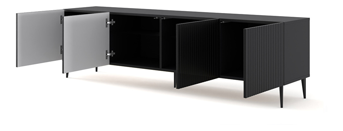 TV stolík/skrinka Rawy 4 (čierna + čierna)