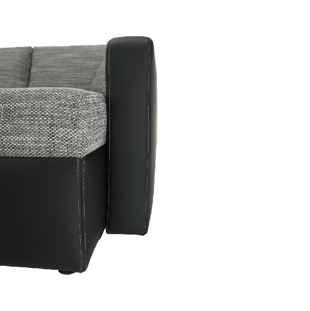 Rohová sedačka Manter (čierna + sivá) (L)