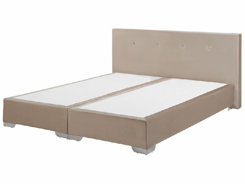 Manželská posteľ Boxspring 180 cm CONSOLE (s roštom a matracom) (béžová)