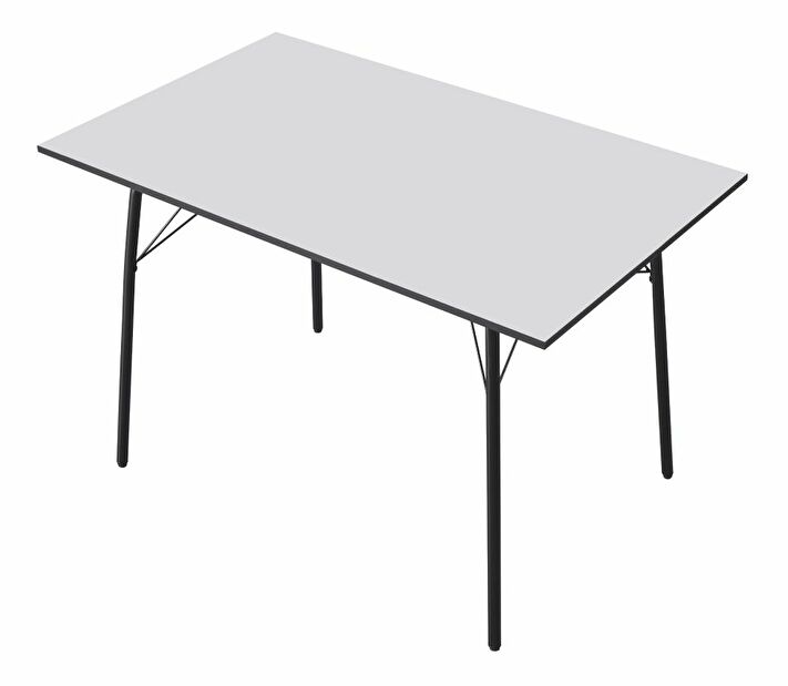 Jedálenský stôl 120 MALAK (biela + čierna) (pre 4 osoby)