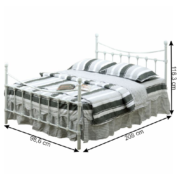 Jednolôžková posteľ 140 cm Nivien (s roštom) *bazár