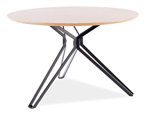 Jedálenský stôl Caterina (dub + čierna) (pre 4 osoby)
