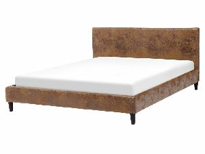 Manželská posteľ 160 cm FUTTI (s roštom) (hnedá)