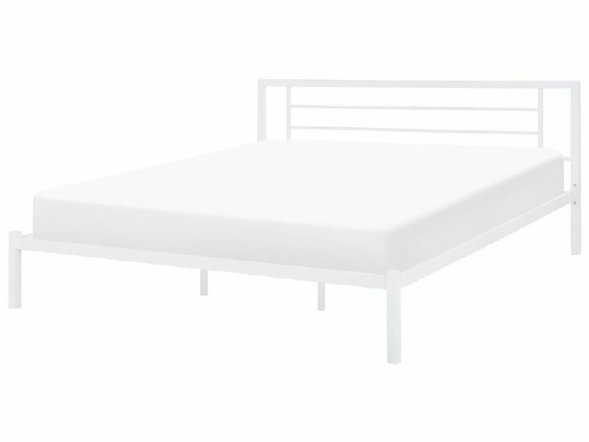 Manželská posteľ 180 cm CONNET (s roštom) (biela)