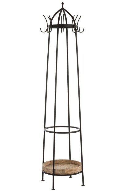 Doplnok do domácnosti Jolipa Vešiak na kabáty Monde Sauvage (44x44x185cm) (Čierna)