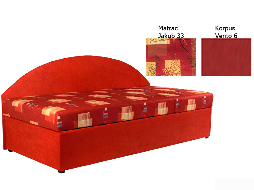 Jednolôžková posteľ (váľanda) 90 cm Kavy (so sendvičovým matracom) (Jakub33+Vento6) (P) *výpredaj