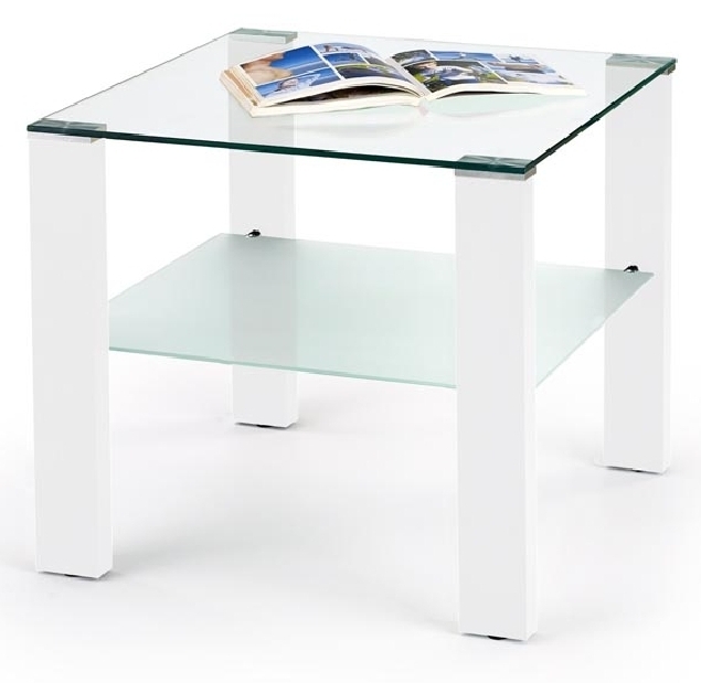 Konferenčný stolík Simple H kwadrat biely *výpredaj