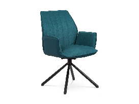 Jedálenská stolička Hagga-399-BLUE2 (petrolejová modrá + čierna)