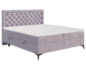 Kontinentálna posteľ 160 cm Lavande (levanduľová) (s matracom a úl. priestorom)