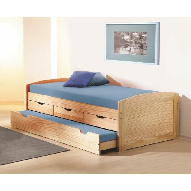 Rozkladacia posteľ 90 cm Mercatu (s roštom) (masív)