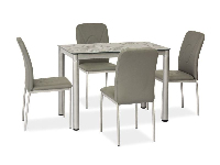 Jedálenský stôl 80 cm Damion (sivá + sivá) (pre 4 osoby)
