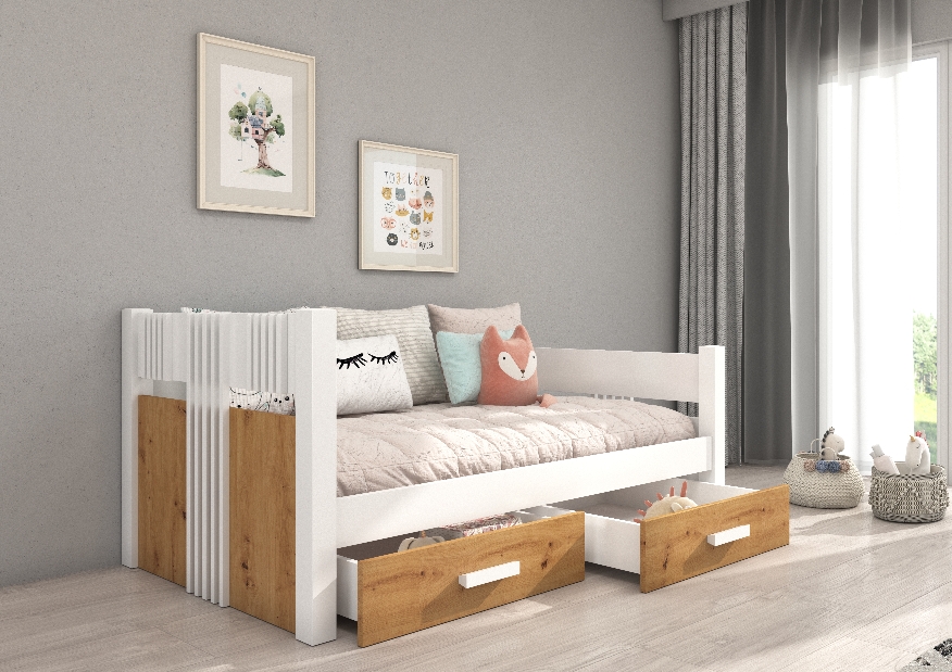 Detská posteľ 200x90 cm s matracom Buppi (artisan)