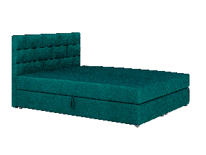 Manželská posteľ Boxspring 160x200 cm Waller Comfort (tmavozelená) (s roštom a matracom)