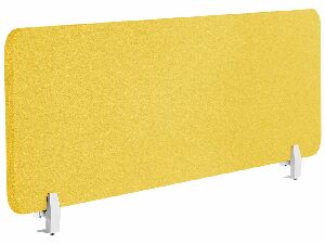 Prepážka na pracovný stôl 160 x 40 cm Walda (žltá) 
