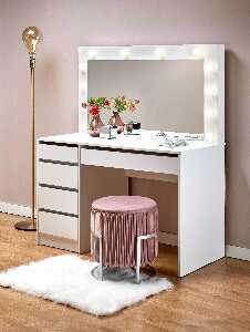 Toaletný stolík Heliconia (biela) (so zrkadlom)