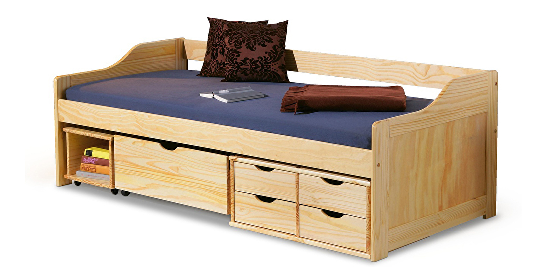 Jednolôžková posteľ 90 cm Maxima (masív, s roštom)