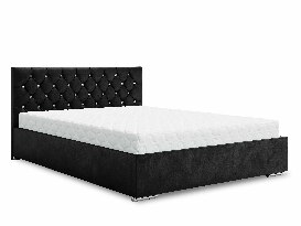 Manželská posteľ 180 cm Kerry (čierna) (s roštom a úložným priestorom)
