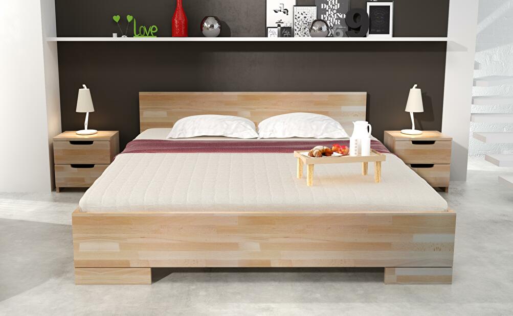 Manželská posteľ 140 cm Naturlig Stalander Maxi (buk) (s roštom)