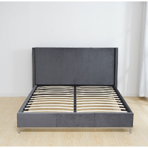 Manželská posteľ 180 cm Tinrum (sivá) (s roštom)